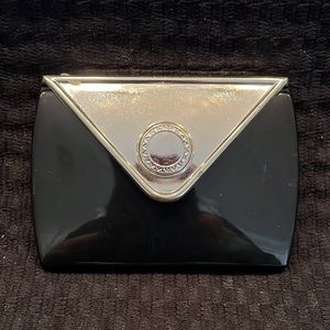 Makeup Mirror Compact with Rhinestone Accents